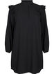 Short dress with ruffles and glitter, Black, Packshot image number 0