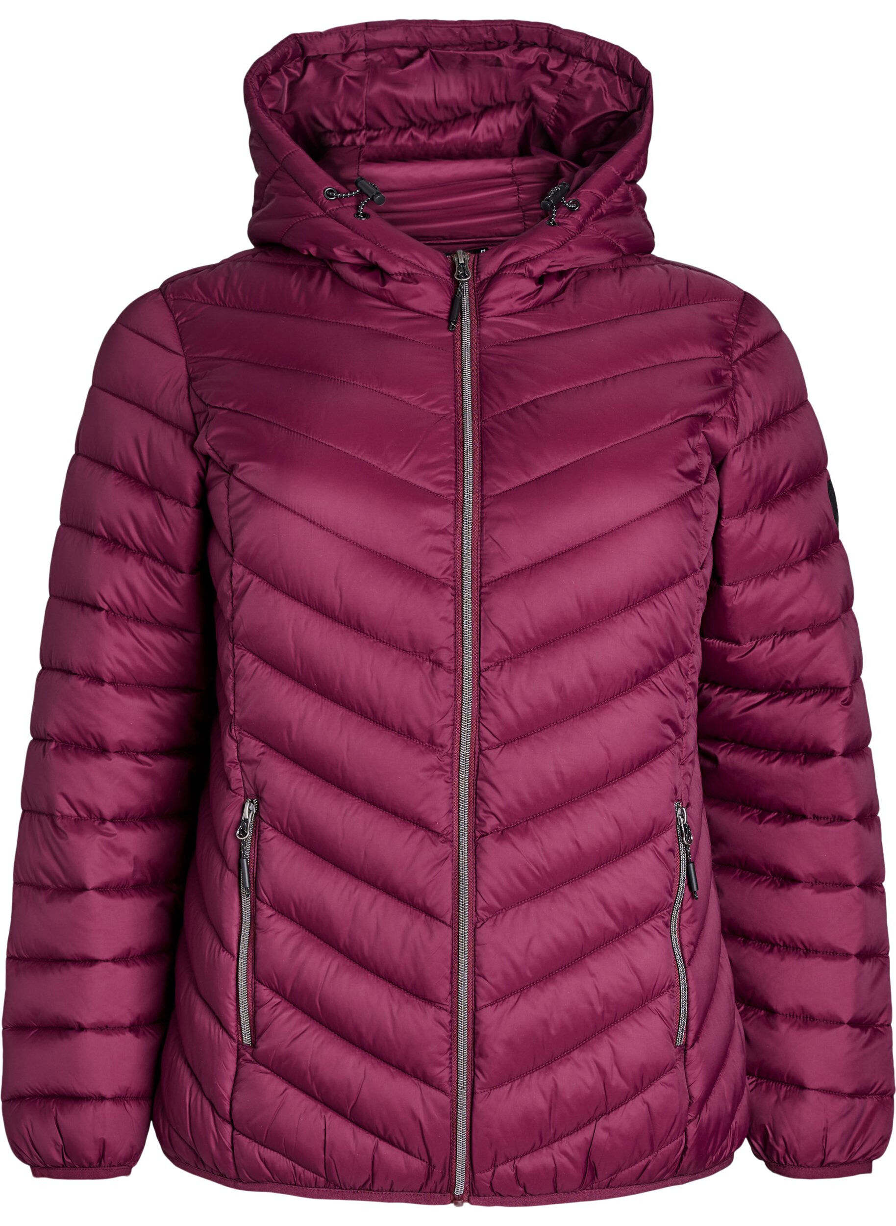 Zizzifashion Lightweight jacket with hood, Dark Bordeaux, Packshot image number 0