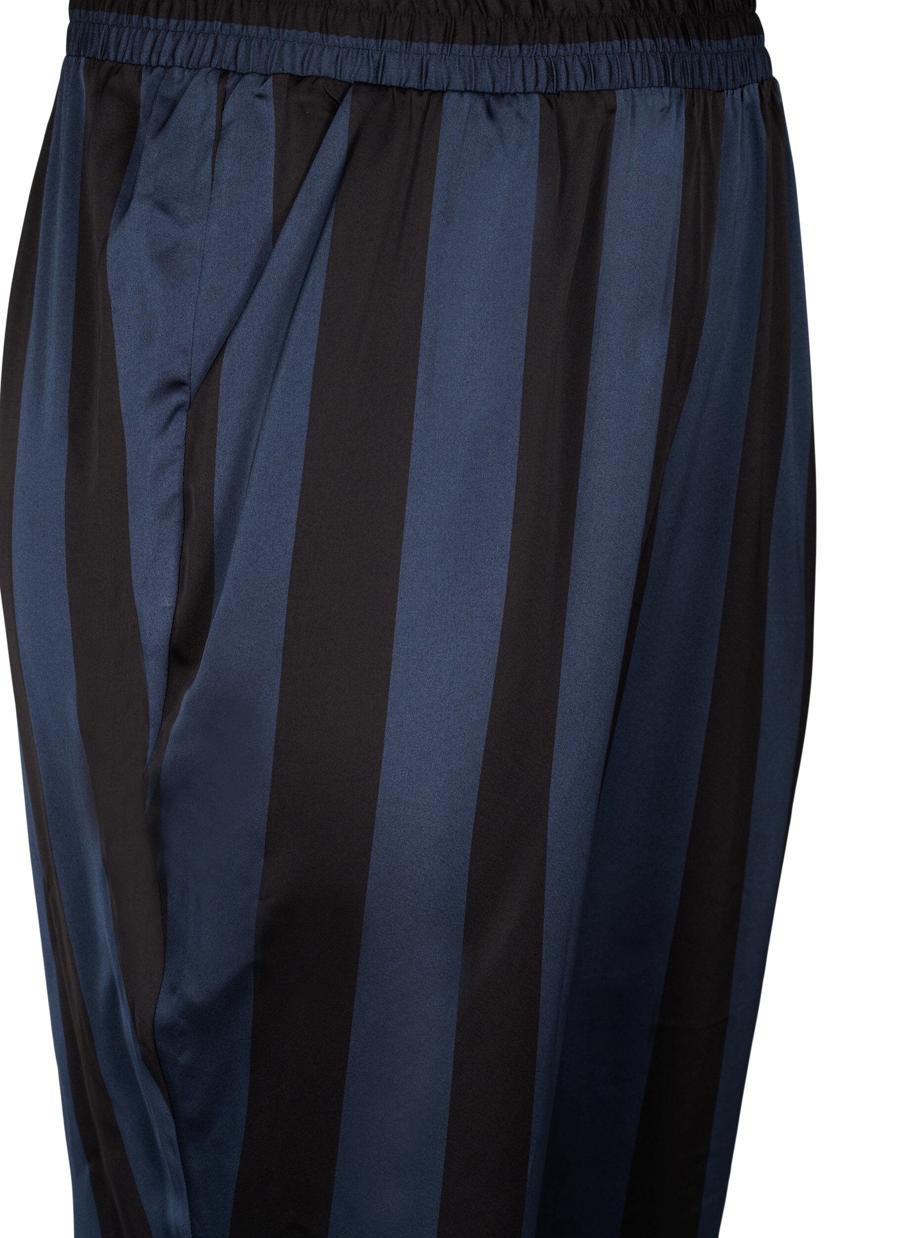 Zizzifashion Cropped trousers with stripes, Blue, Packshot image number 2