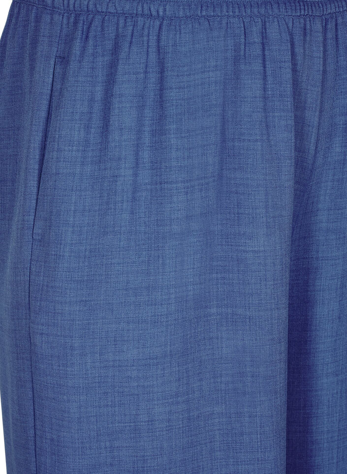 Loose trousers with elasticated waistband and pockets, Blue, Packshot image number 2
