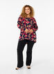 Floral blouse with long sleeves, Blue, Model image number 1
