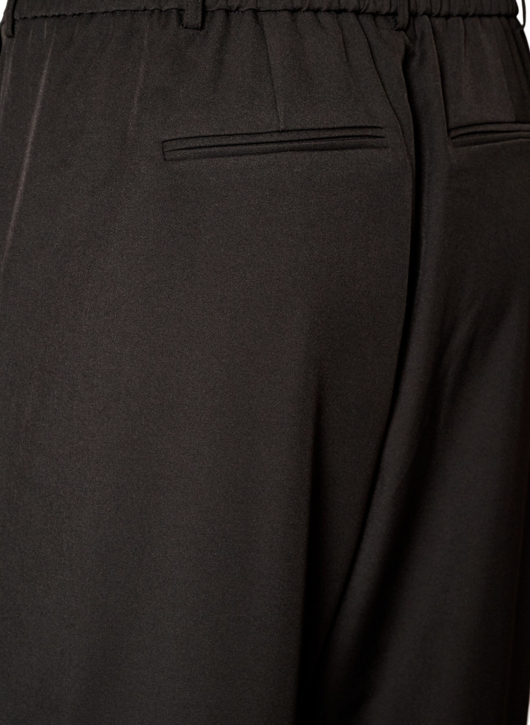 ZizzifashionHigh-waisted barrel fit trousers, Black, Packshot image number 3