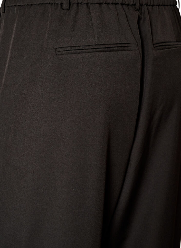 High-waisted barrel fit trousers, Black, Packshot image number 3