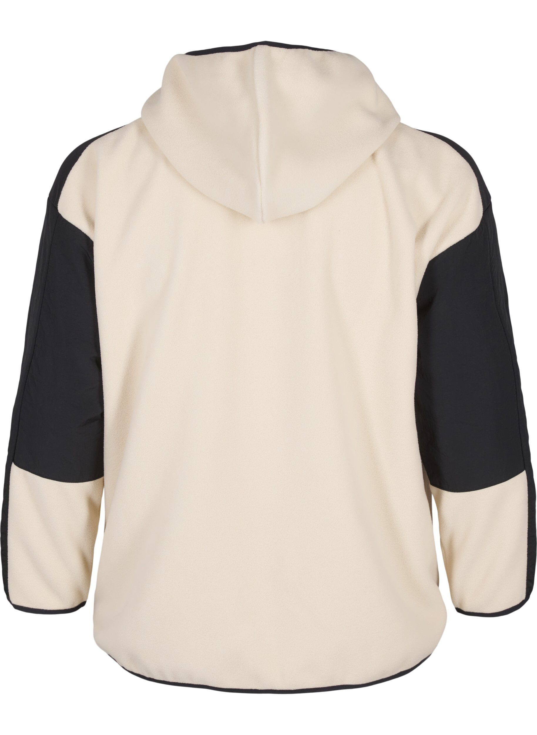 Zizzifashion Hooded fleece jacket with pockets, Beige, Packshot image number 1