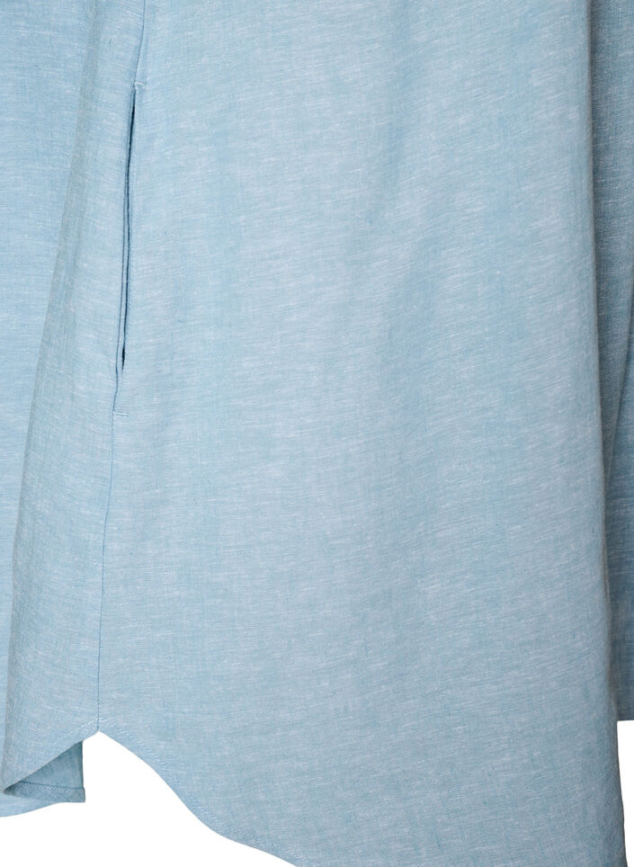Linen and viscose tunic with A-shape, 2462, Packshot image number 3