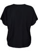 Short sleeve blouse in viscose, Black, Packshot image number 1