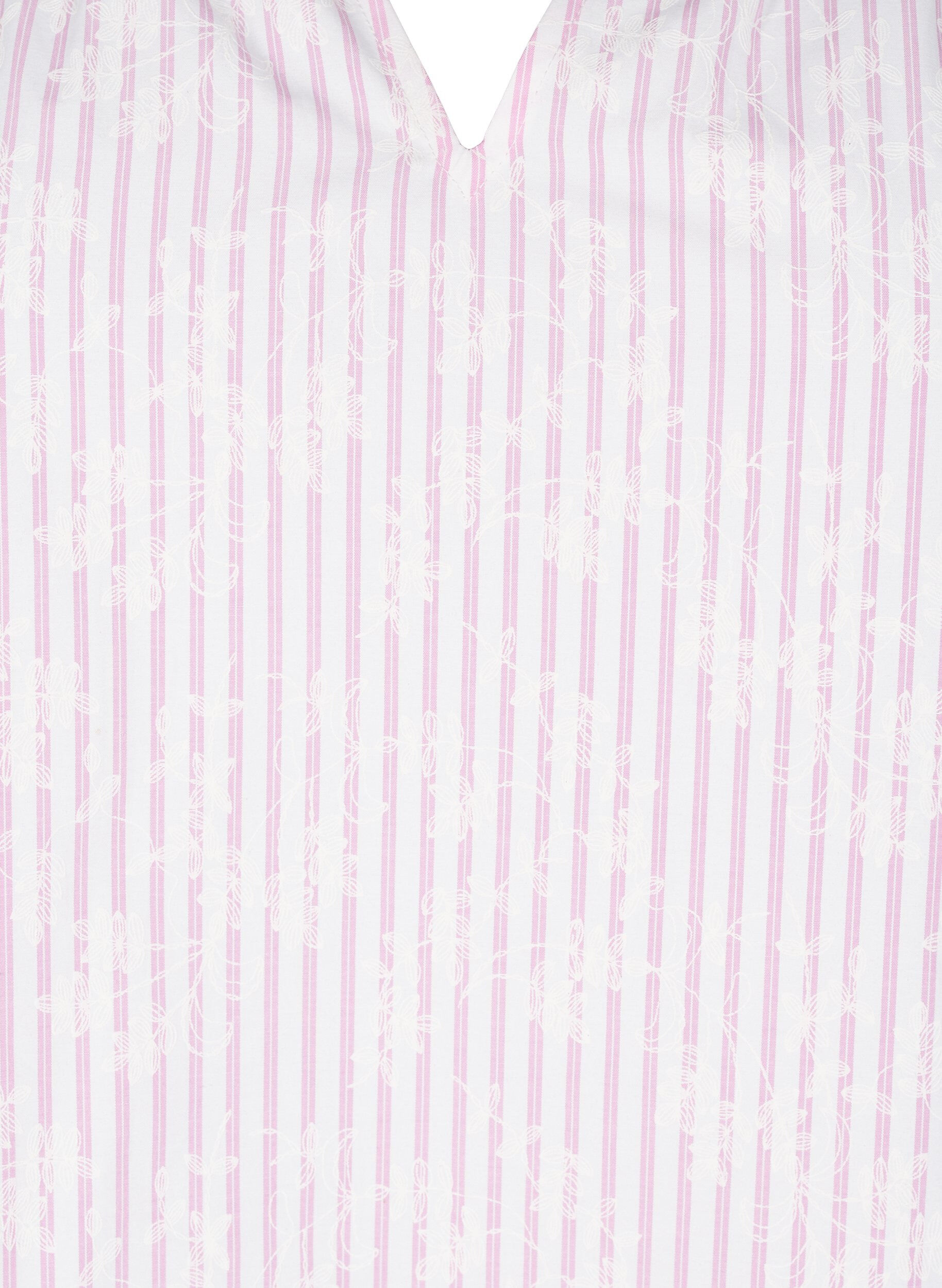 Zizzifashion Sleeveless blouse with stripes and floral print, Pink, Packshot image number 2