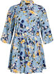 Patterned tunic with a tie-belt and 3/4 sleeves, Light Blue, Packshot image number 0