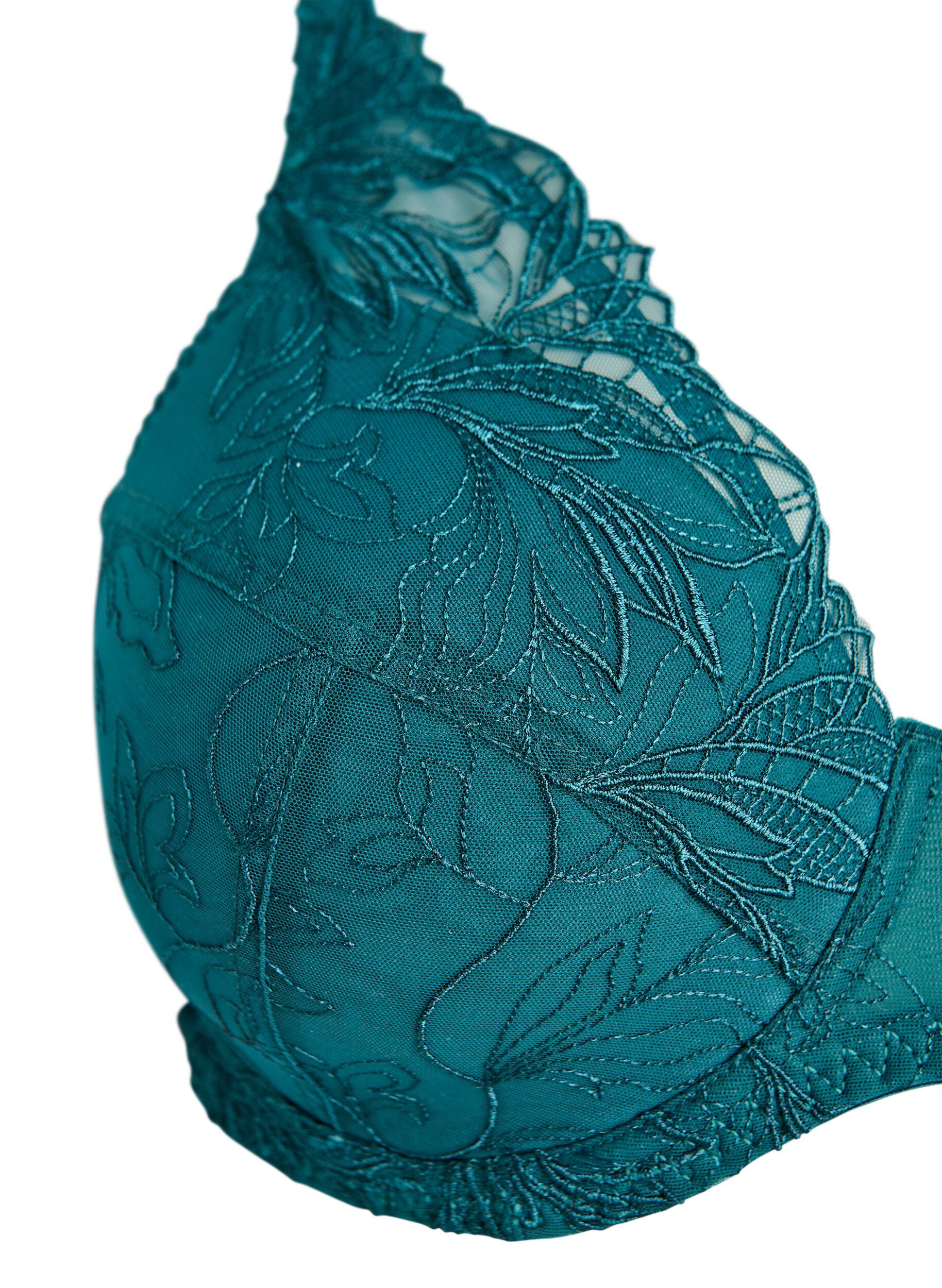 ZizzifashionPadded lace bra with underwire, Green, Packshot image number 2