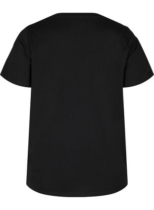 Organic cotton t-shirt with print, Black You, Packshot image number 1
