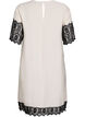 Short dress with contrasting lace panels, Beige, Packshot image number 1