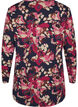 Floral blouse with long sleeves, Blue, Packshot image number 1
