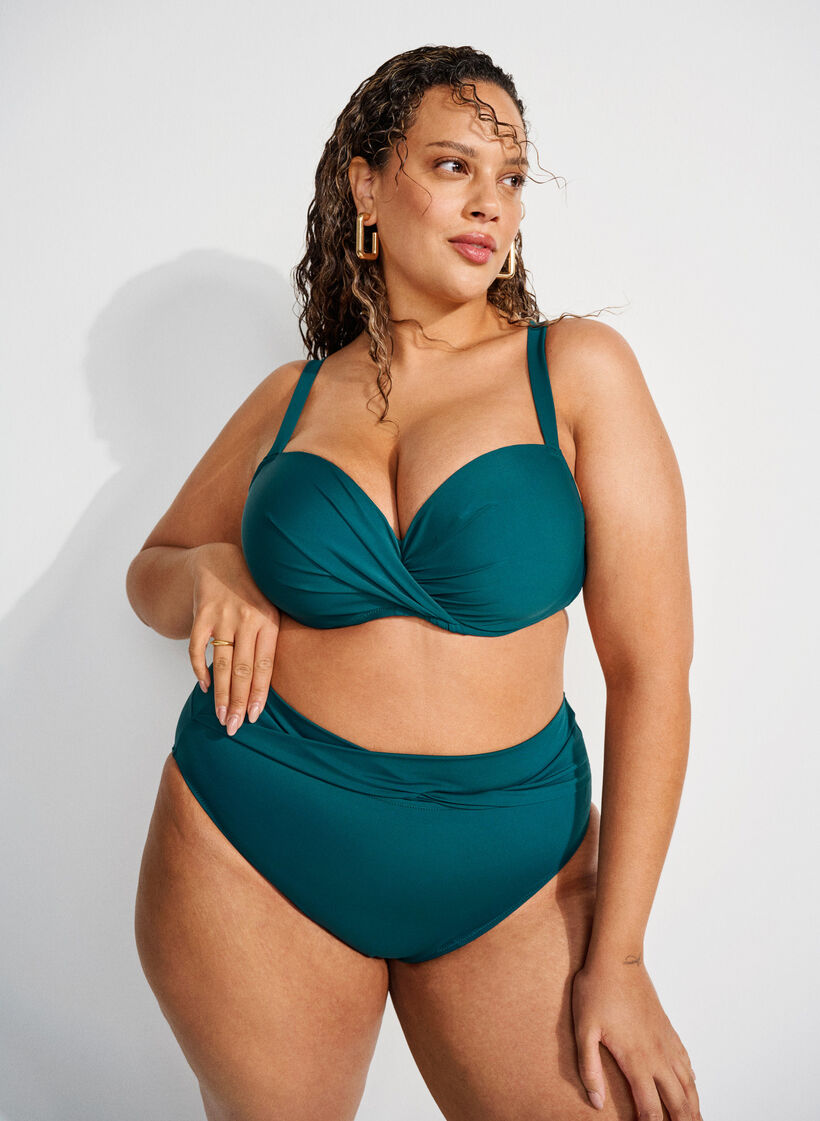 Bikini briefs with wrap detail, Green, Image image number 0