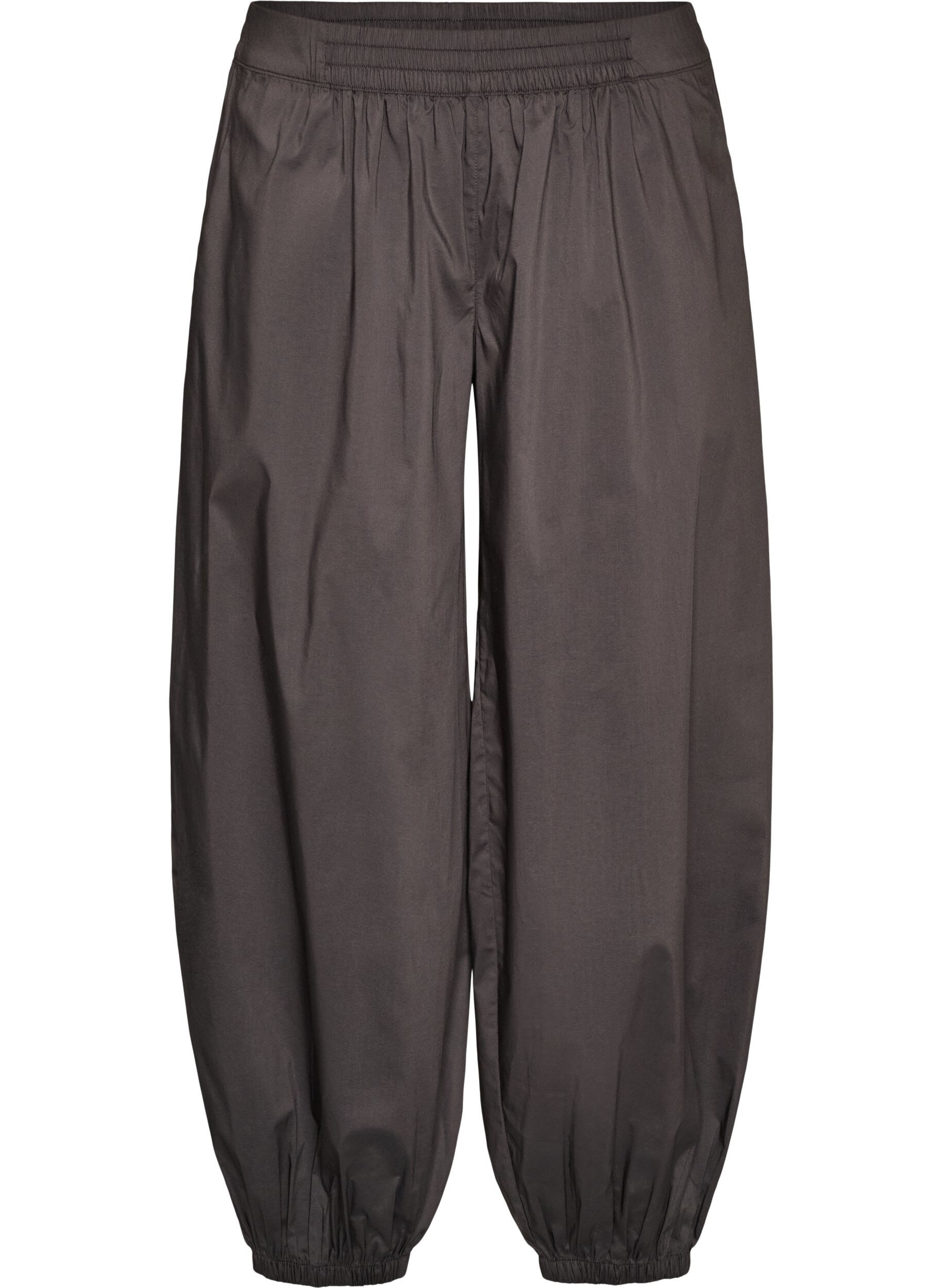 ZizzifashionBalloon trousers with pockets and an elasticated waistband, Dark Grey, Packshot image number 0