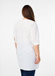 Cotton tunic with a V-neck, White, Model image number 2