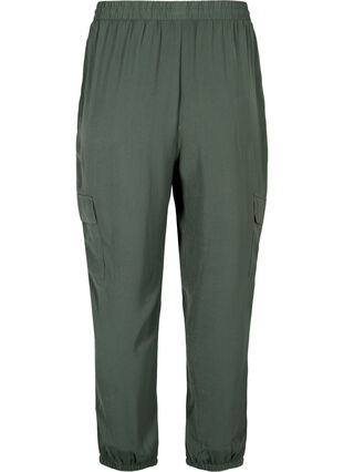 Trousers with cargo pockets, Thyme, Packshot image number 1