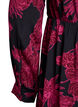 Viscose dress with print and long sleeves, Dark Bordeaux, Packshot image number 3