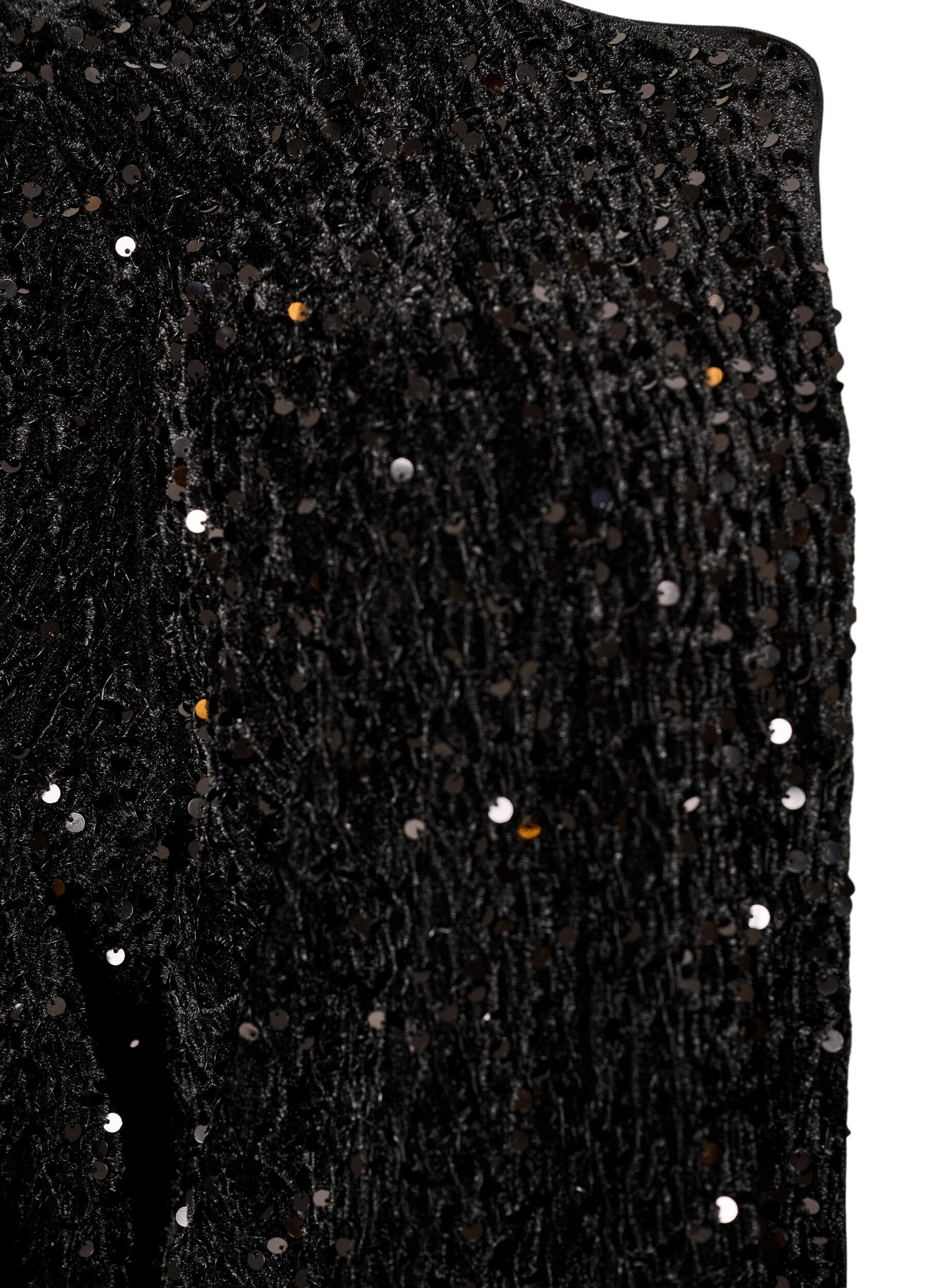 ZizzifashionCardigan with sequins and 3/4 sleeves, Black, Packshot image number 2