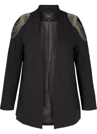 Beaded blazer, Black, Packshot image number 0