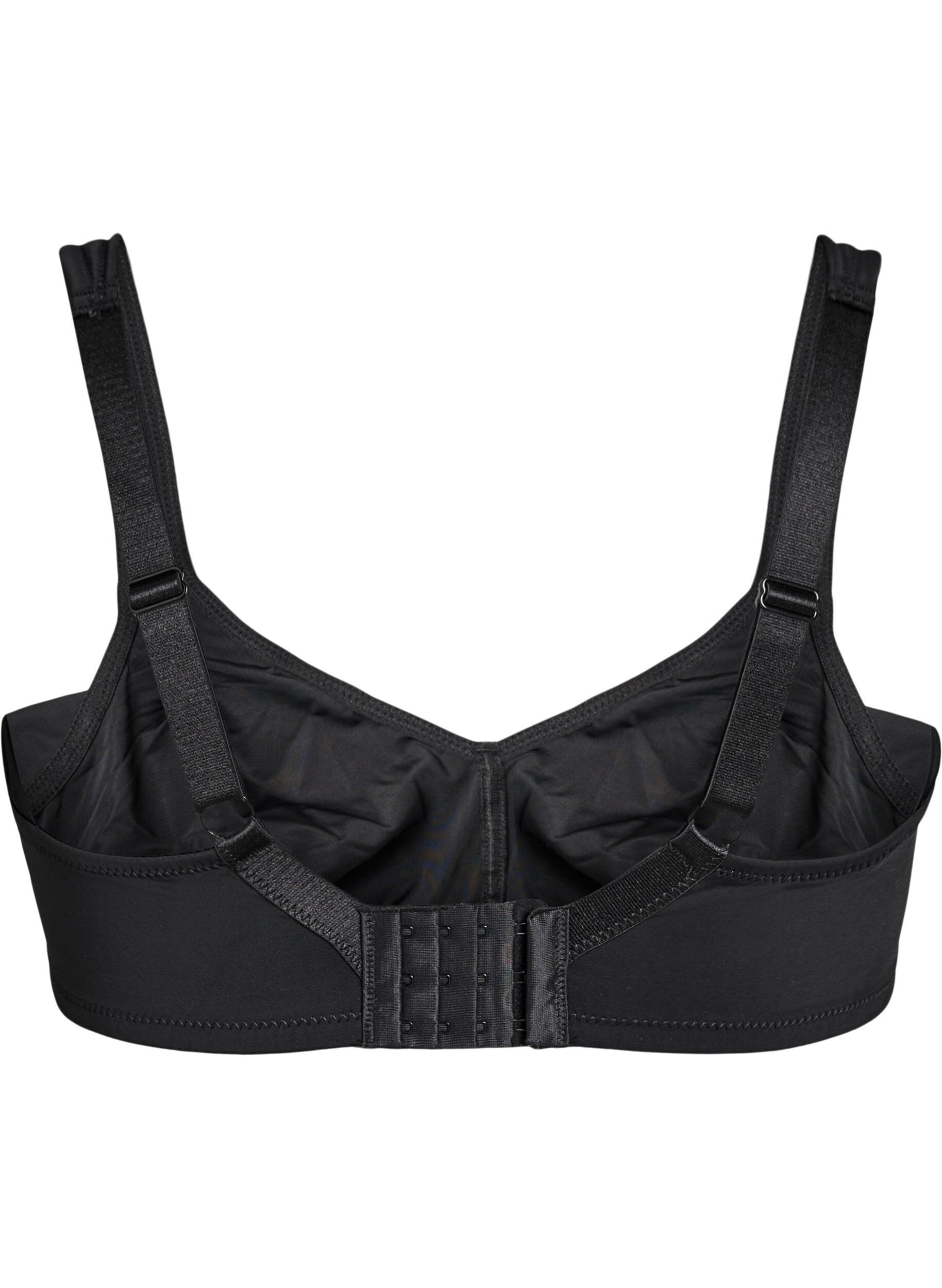Zizzifashion Comfort bra with padded straps, Black, Packshot image number 1