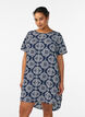 Dress with print and short sleeves, Blue, Model image number 0