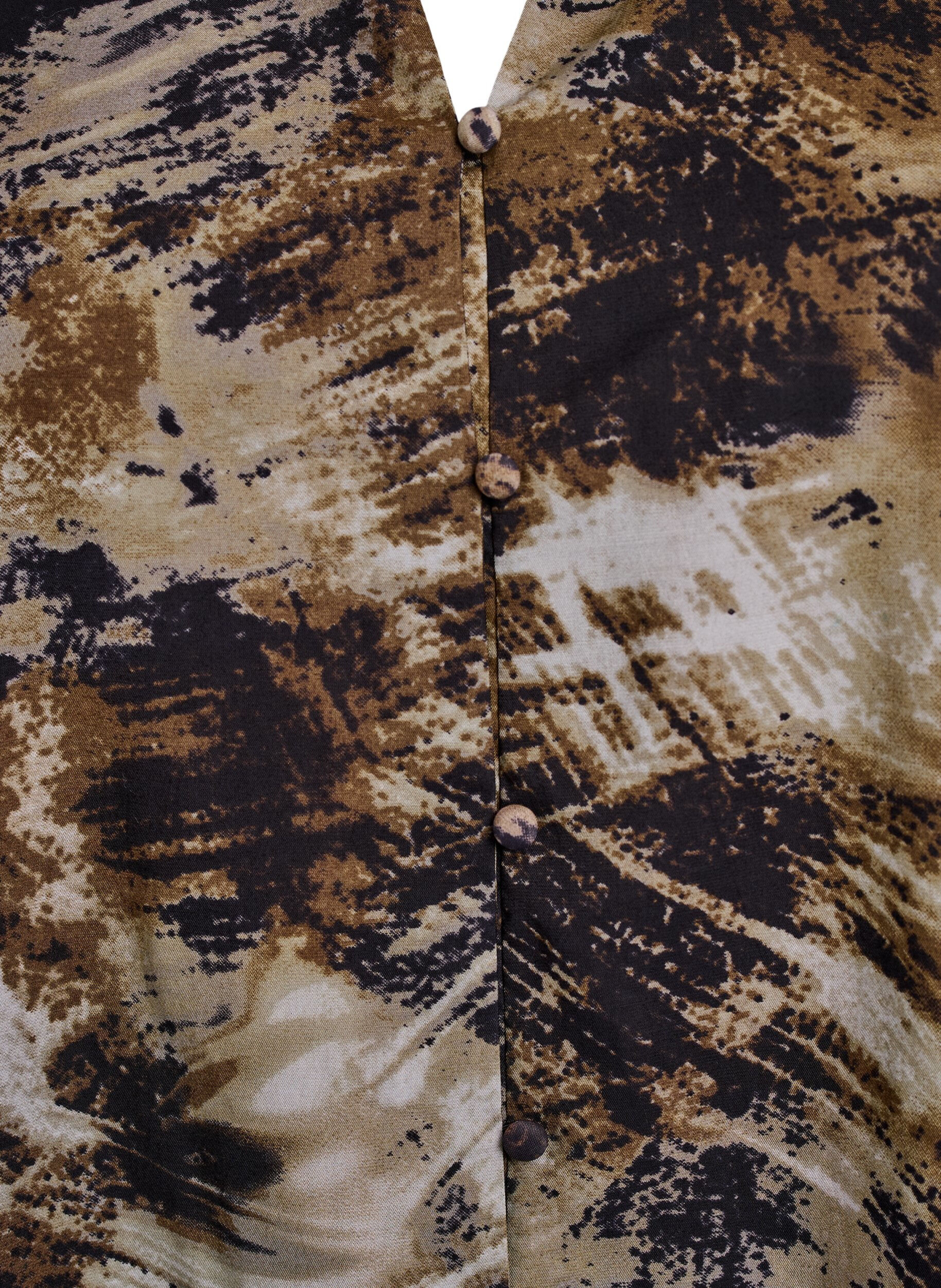 Zizzifashion Printed blouse with buttons, Green, Packshot image number 2