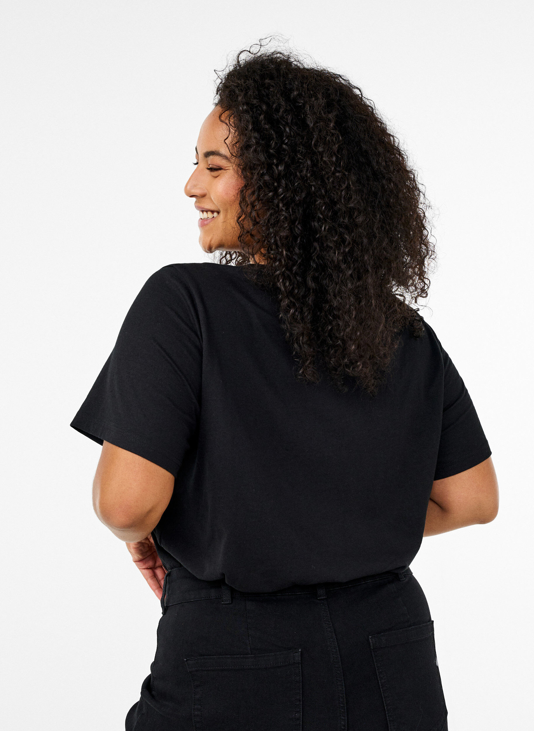 Zizzifashion FLASH - T-shirt with motif, Black, Model image number 2