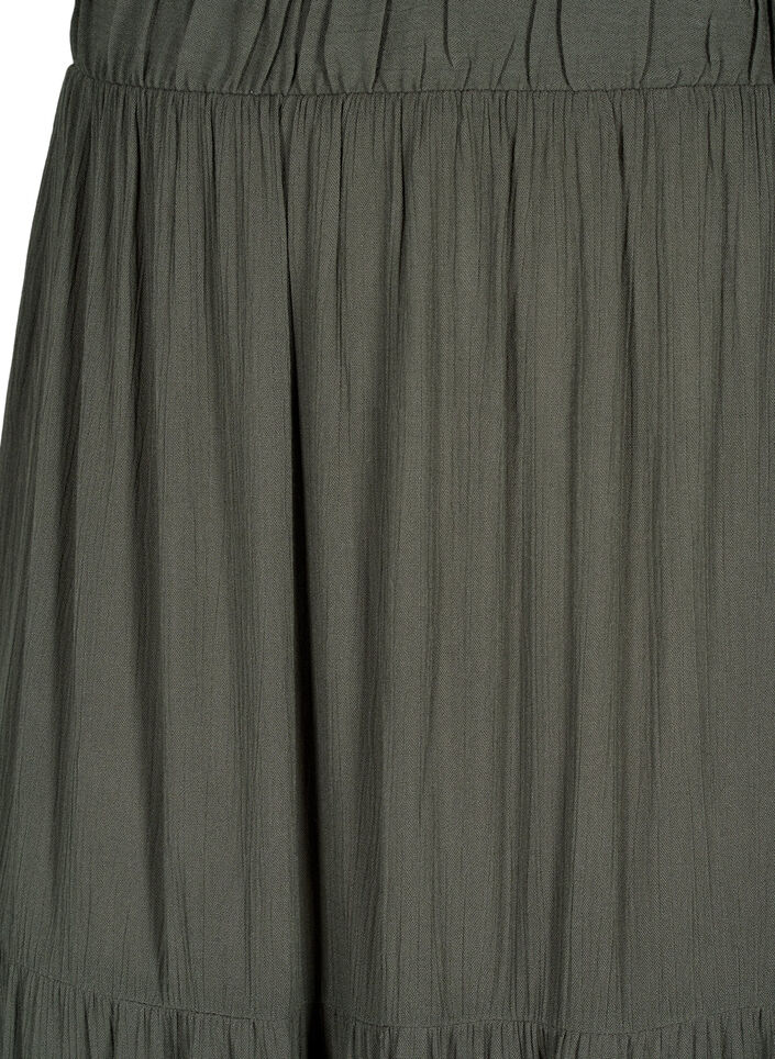Long skirt with elasticated waist, Green, Packshot image number 2