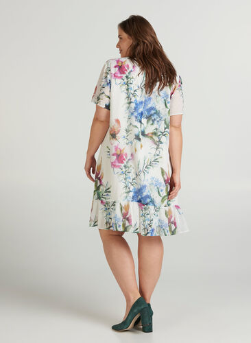 Dress, S.White Flower print, Model image number 1