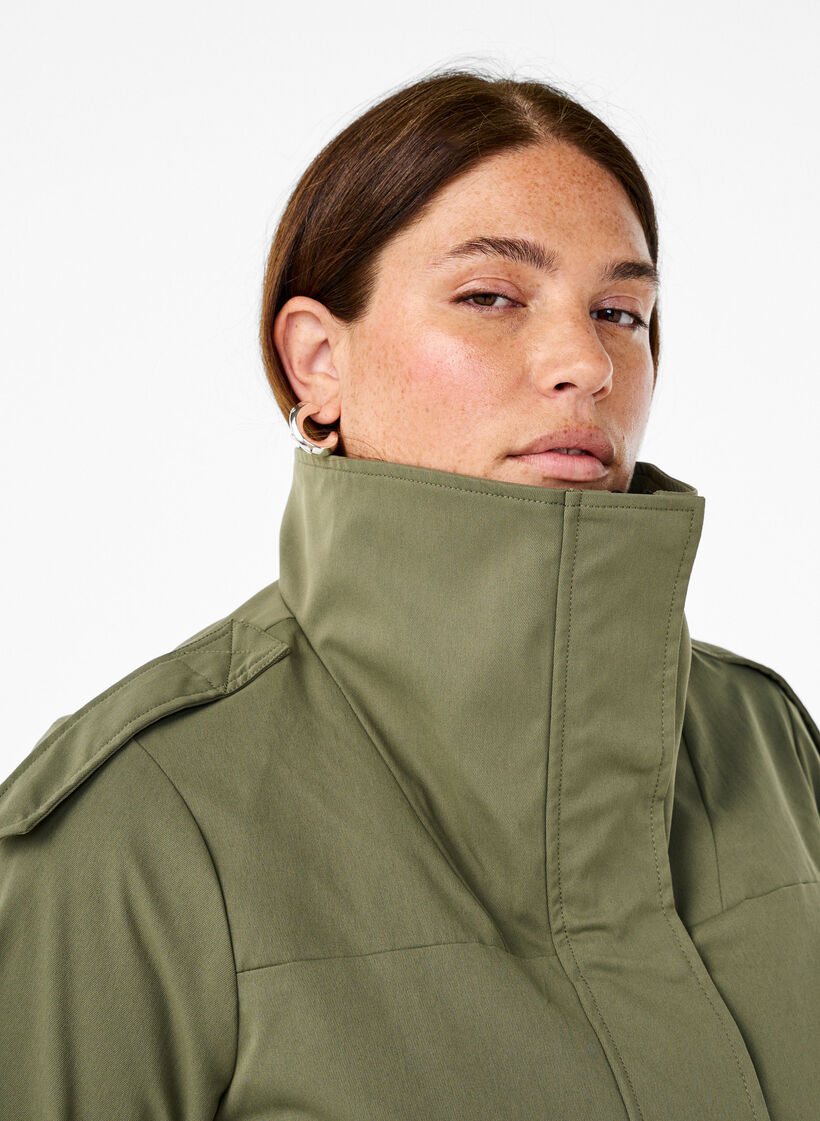 Water-resistant parka jacket, Green, Image image number 0