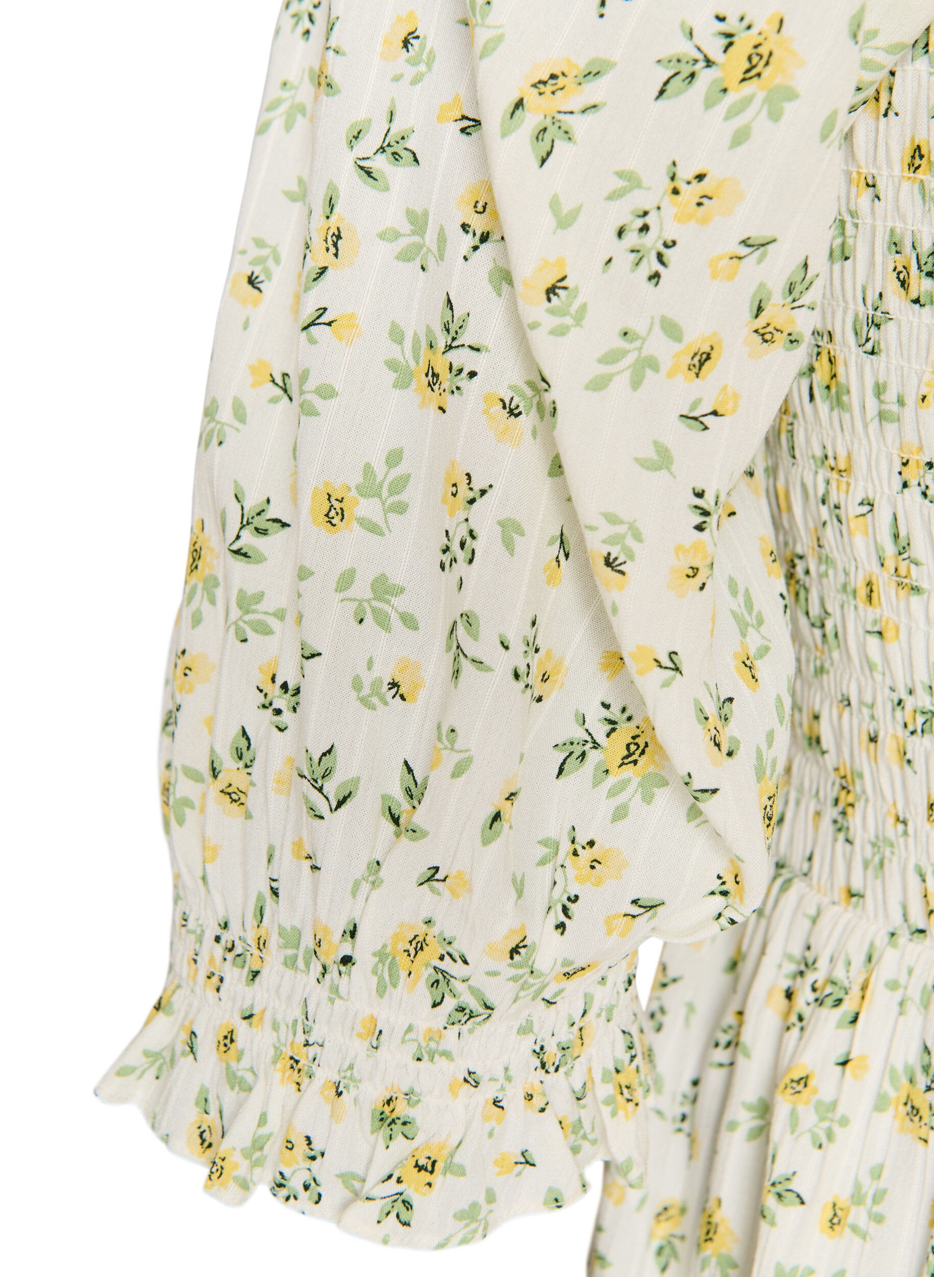Zizzifashion Floral viscose summer dress, White, Packshot image number 3