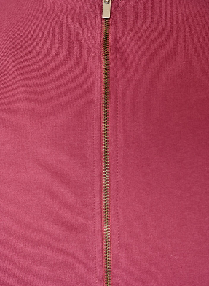 Hoodie with zipper and back print, Red, Packshot image number 2