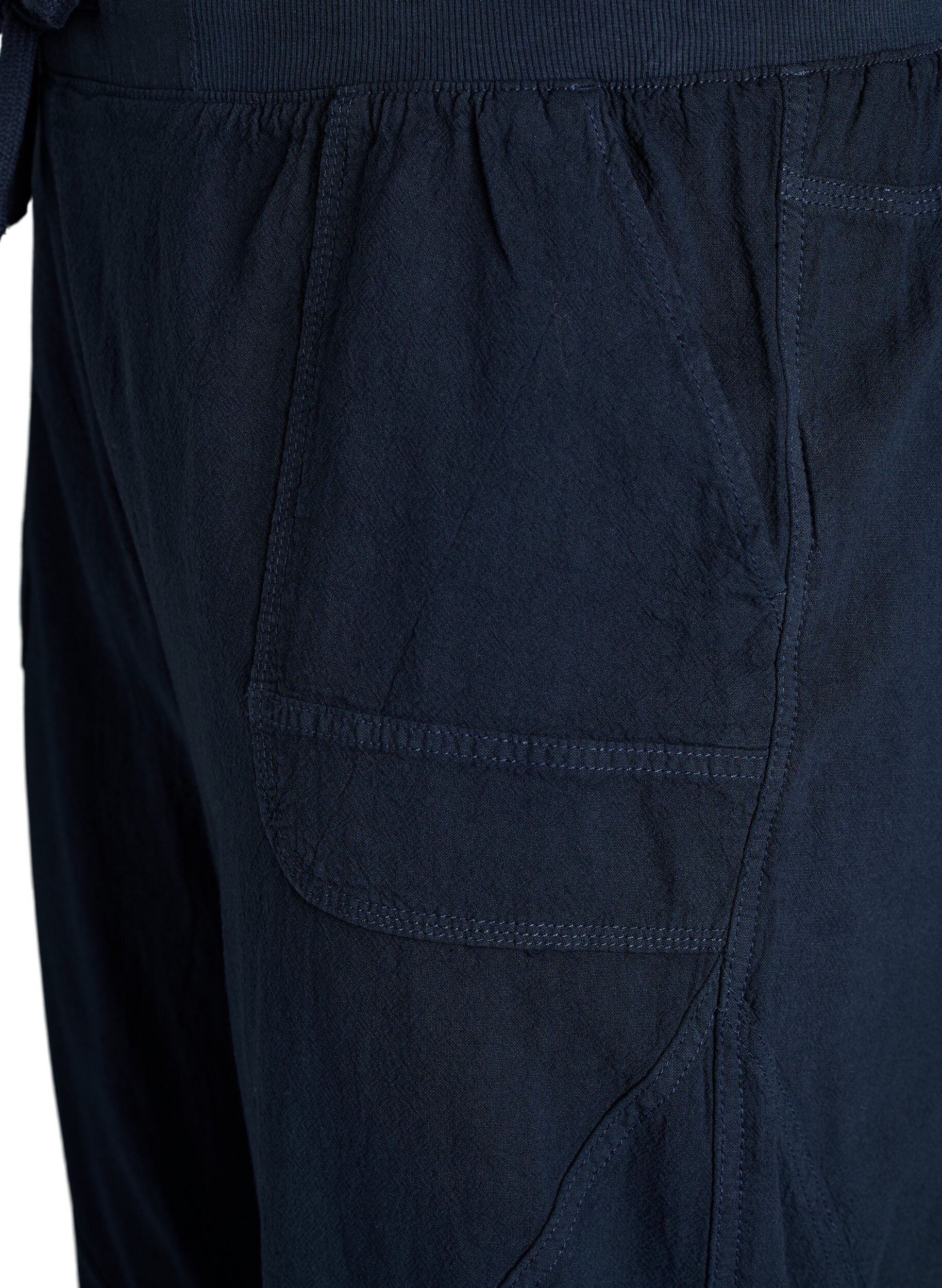 Zizzifashion Cotton Capri trousers, Blue, Packshot image number 2