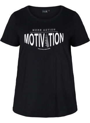 Sports t-shirt with print, Black More Action, Packshot image number 0
