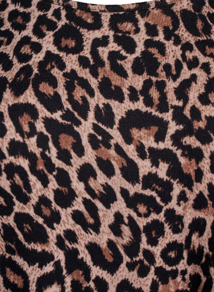 Leopard print blouse with long sleeves, Brown, Packshot image number 2