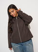 Short jacket with shirt collar and zip, Brown, Model image number 3