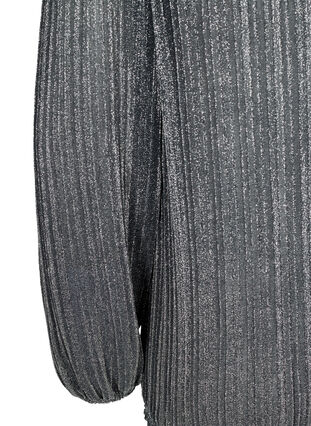Glitter tunic with smocking, Black w. Silver, Packshot image number 3