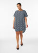 Dress with print and short sleeves, Blue, Model image number 1