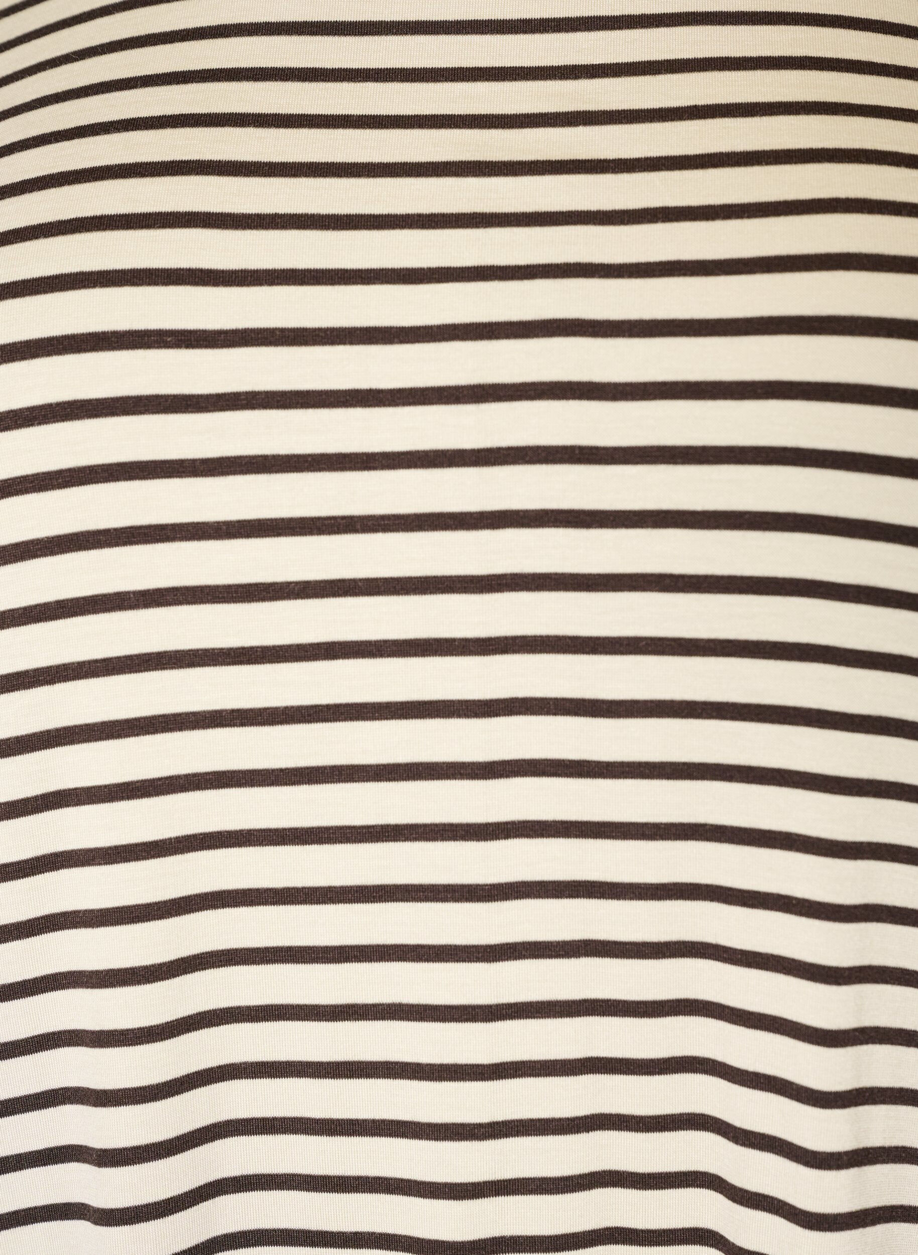Zizzifashion T-shirt with TENCEL&trade; Lyocell and stripes, Brown, Packshot image number 2
