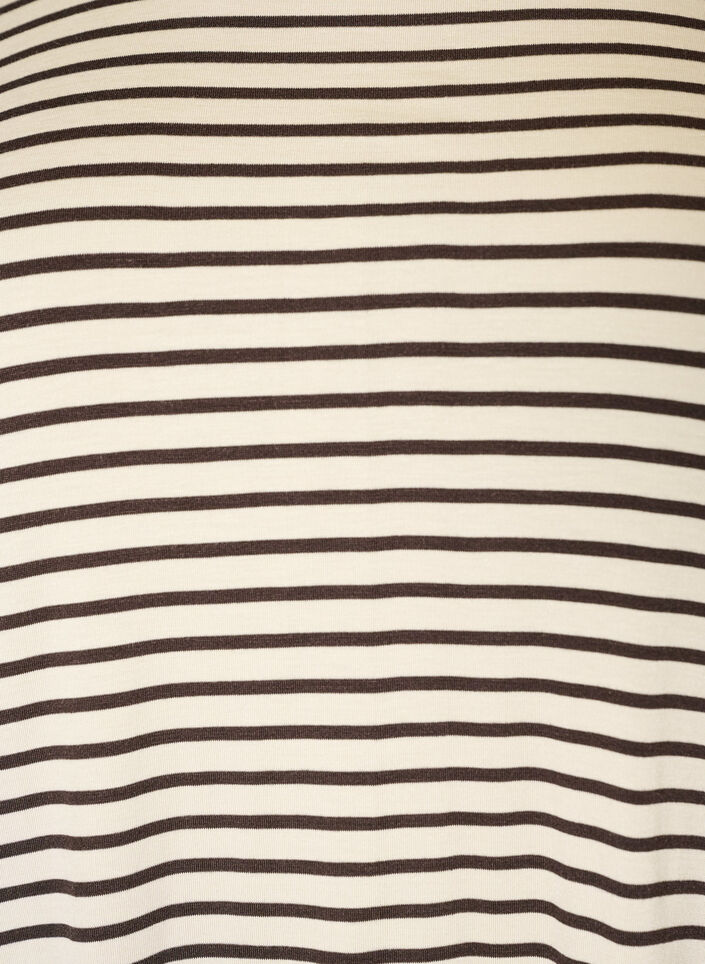 T-shirt with TENCEL&trade; Lyocell and stripes, Brown, Packshot image number 2