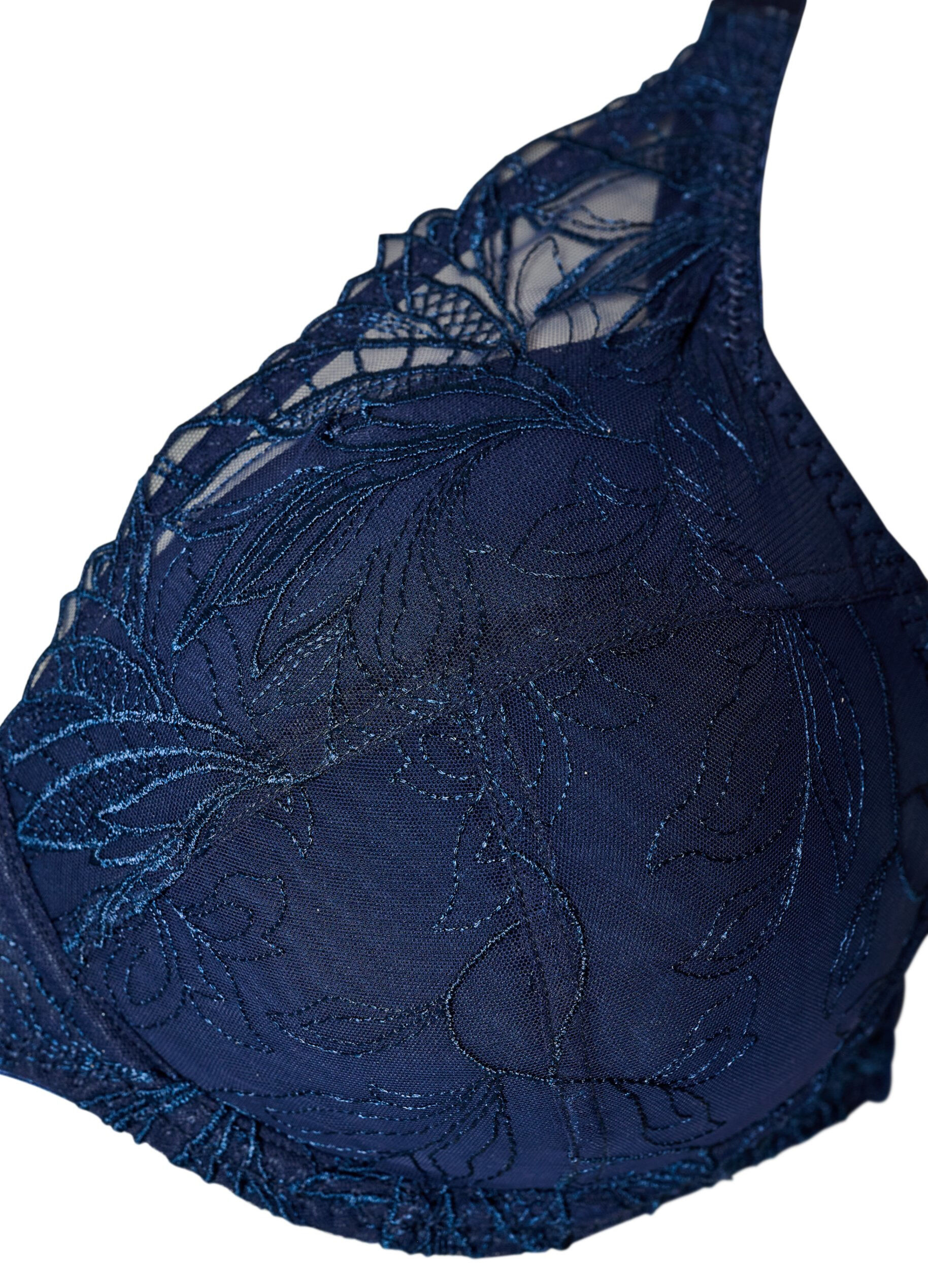 ZizzifashionPadded lace bra with underwire, Blue, Packshot image number 2