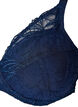 Padded lace bra with underwire, Blue, Packshot image number 2