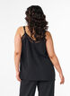 Cami top with a V-neck and lace trim, Black, Model image number 2