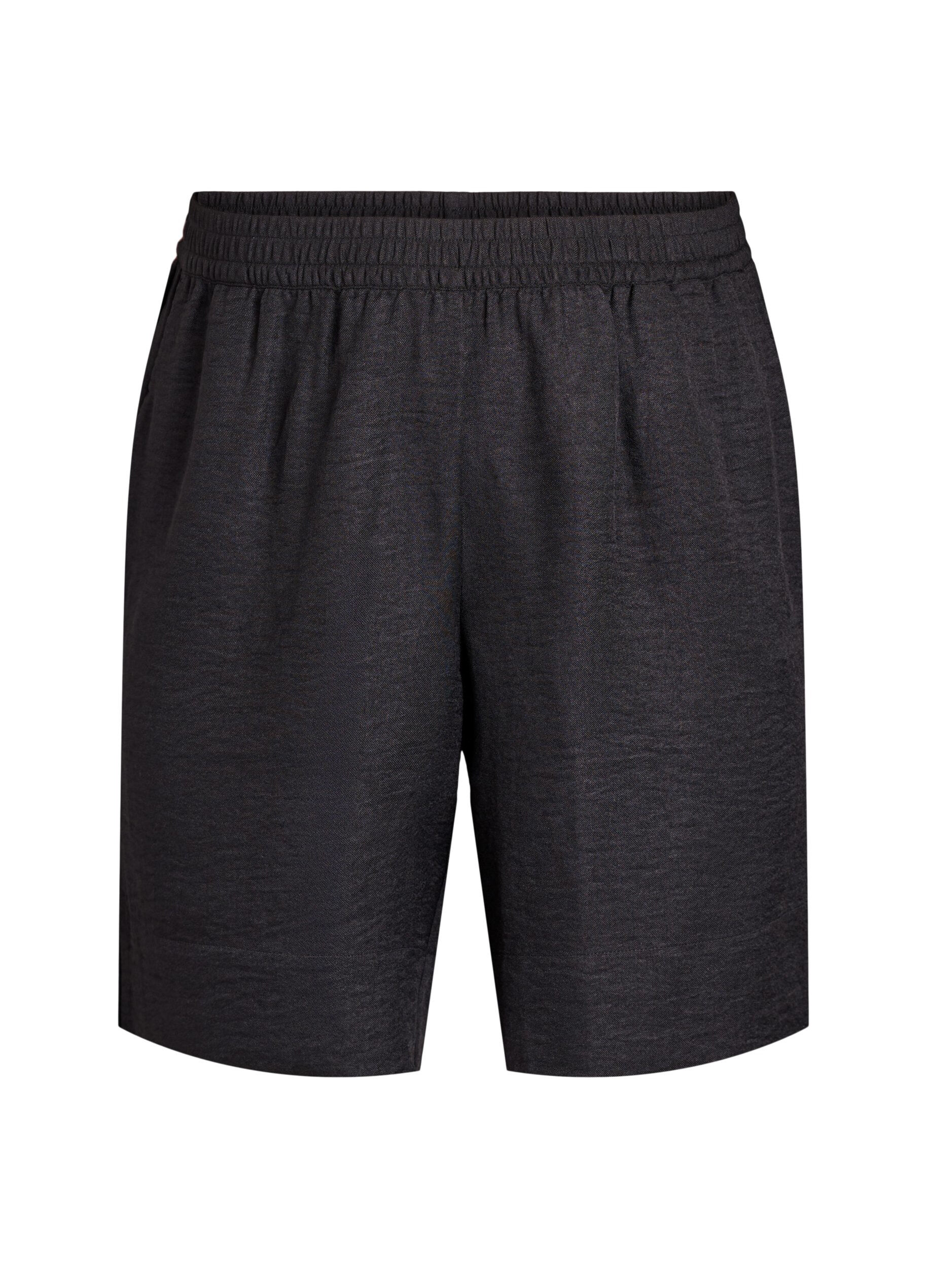 Zizzifashion Shorts with pockets and high waist, Black, Packshot image number 0