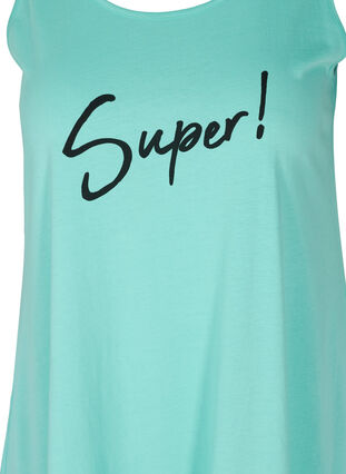 Sleeveless cotton dress in A-line, Aqua Sky SUPER , Packshot image number 2