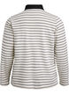 Striped polo shirt with zipper, White, Packshot image number 1