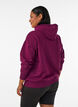 Hoodie with chest print, Purple, Model image number 2