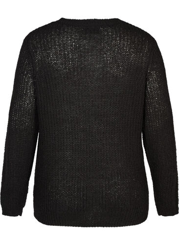 Knit blouse, Black, Packshot image number 1