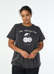 Organic cotton t-shirt with print, Dark Grey, Model image number 0