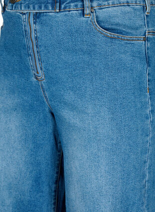 Cropped jeans with flare, Blue denim, Packshot image number 2